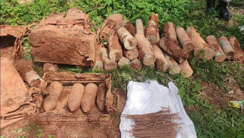 Unexploded WW-II bombs unearthed in Moreh onJuly 16, 2020