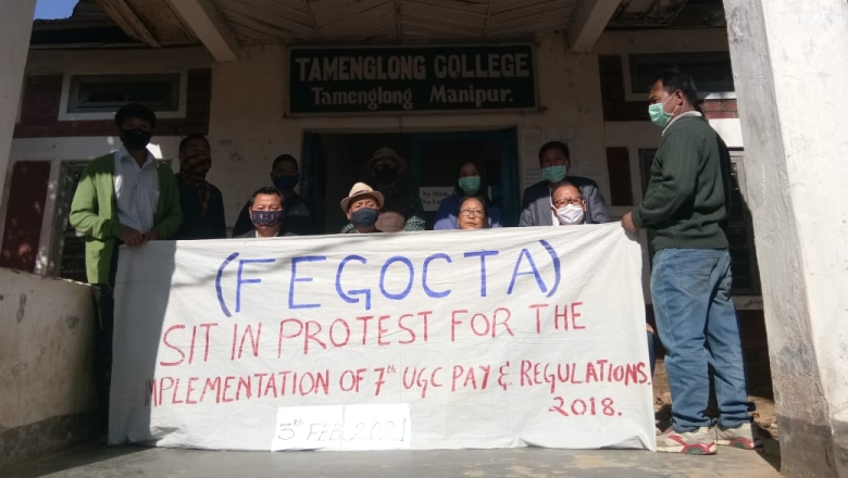 manipur college teachers protest