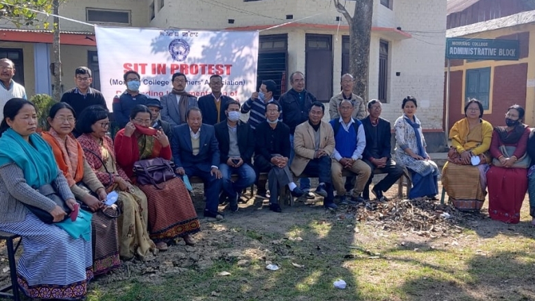 manipur college teachers protest