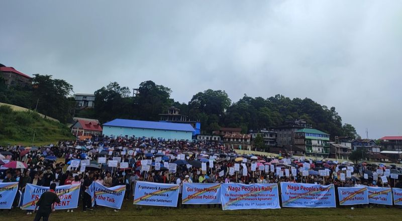 Nagas holding rally in Tamenglong district headquarters