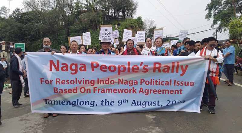 Nagas holding rally in Tamenglong district headquarters