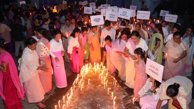 candlelight vigil, manipur violence