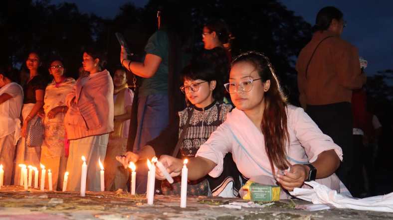 candlelight vigil, manipur violence