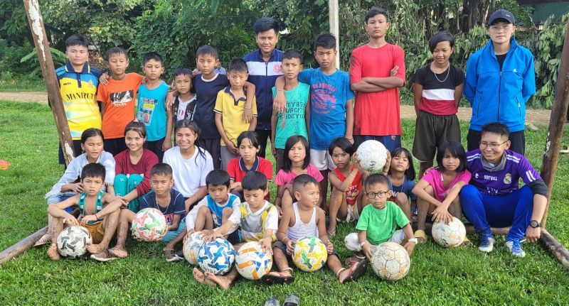 manipur violence, displaced children, transgender football team