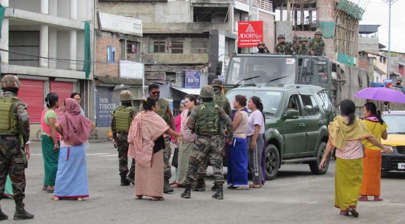 shutdown, village volunteers, manipur, imphal