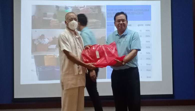 Essential items distributed to old age homes