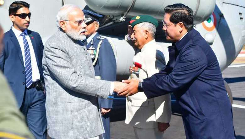 NEC Golden Jubilee: Prime Minister Narendra Modi arrives in Shillong ...