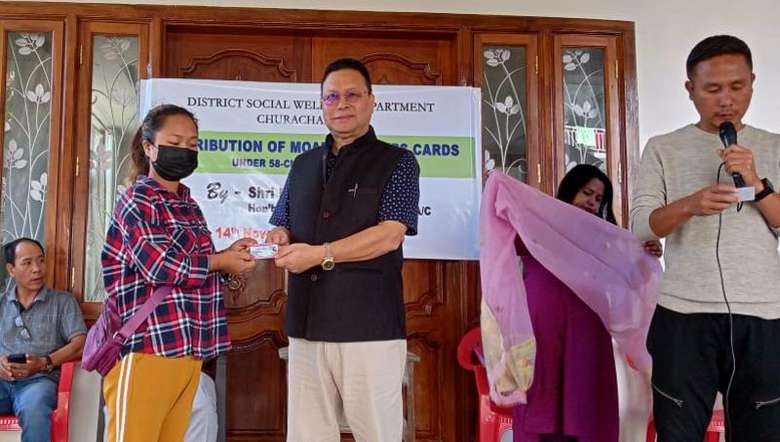 Old age pension widow cards distributed in Churachandpur Old age pension widow cards distributed in Churachandpur